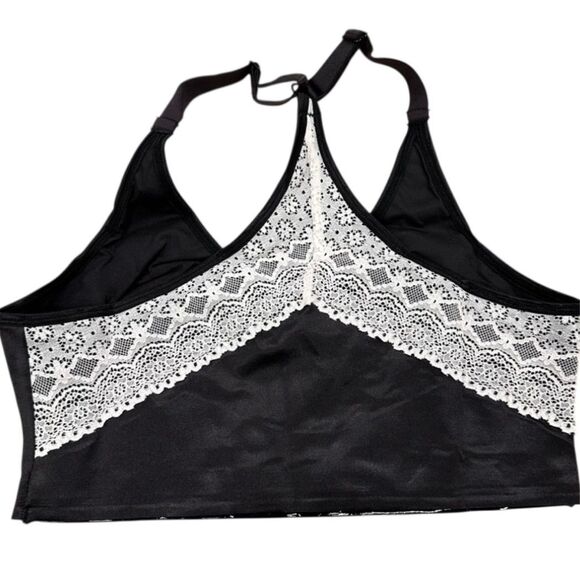 Ruby Ribbon Pin Up Racerback Demi Black Nwt Size 32 - Picture 2 of 5